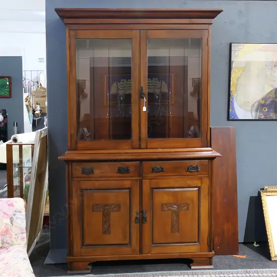 EARLY 20thC DRESSER 1330x330x2070mm