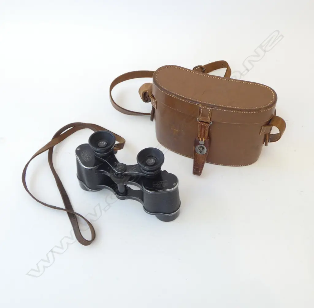 PR CARL ZEISS JENA 8x24 BINOCULARS (1930) IN LEATHER CASE, GERMANY Image 1++