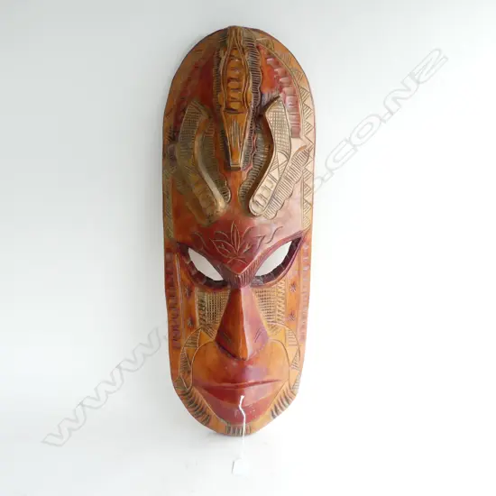 LG CARVED WOODEN TRIBAL MASK H.710mm
