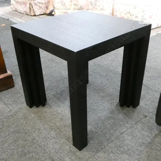 ARMANI CASA EBONISED WOODEN TRIPLET TABLES 440x440x440mm