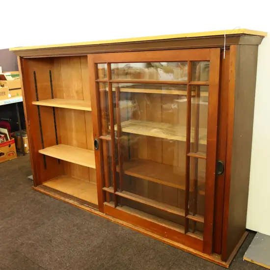 GLAZED 2 SLIDING DOOR DISPLAY CABINET 1920x400x1260mm