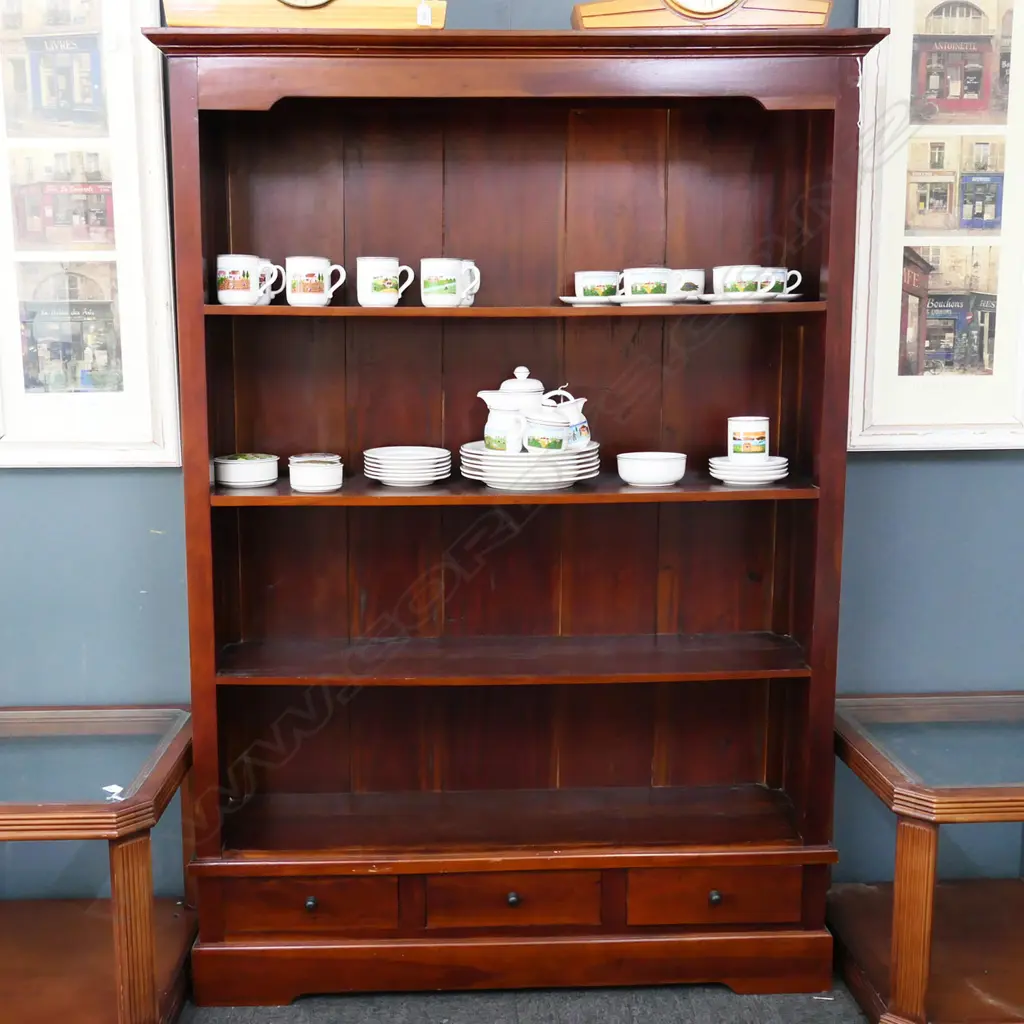 WOODEN BOOKSHELF 1280x335x1795mm Image 1++