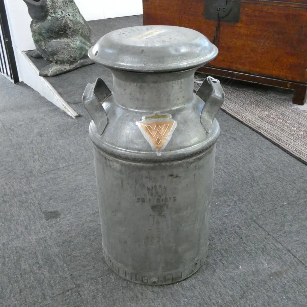 (3596) LG STEEL WHITING 20 QTS MILK CAN H.520mm Image 1++