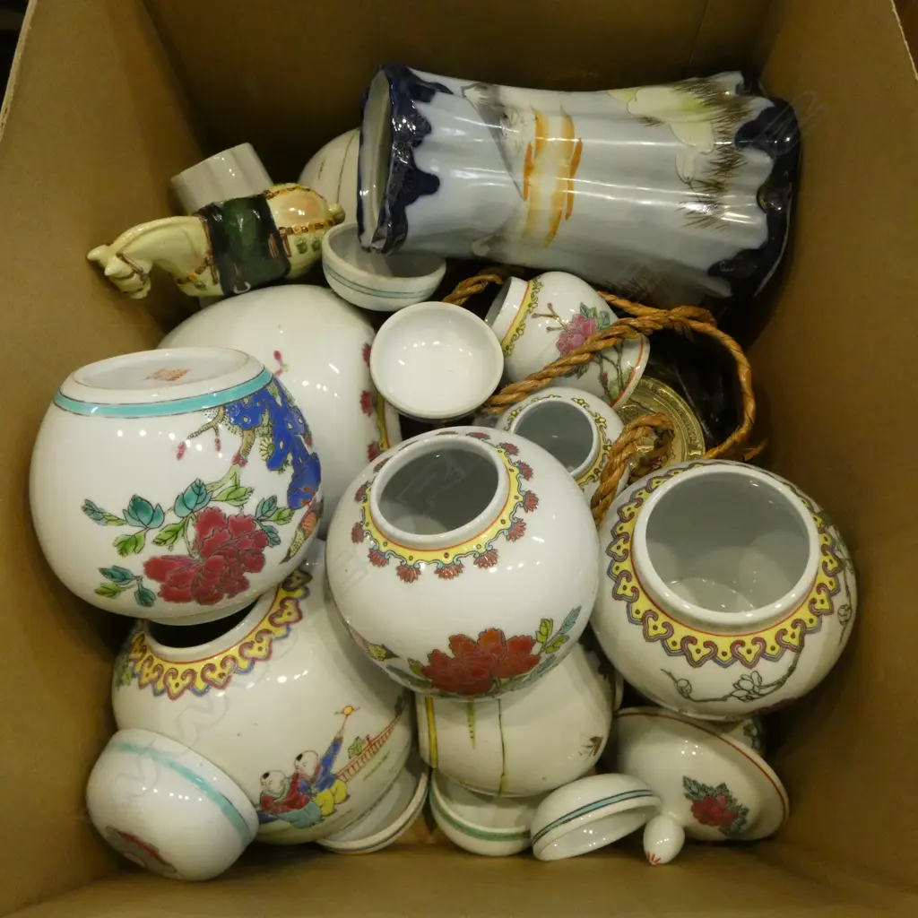 ASST. HORSE BRASSES & ORIENTAL CERAMICS (GINGER JARS ETC) *see 2nd photo Image 1++
