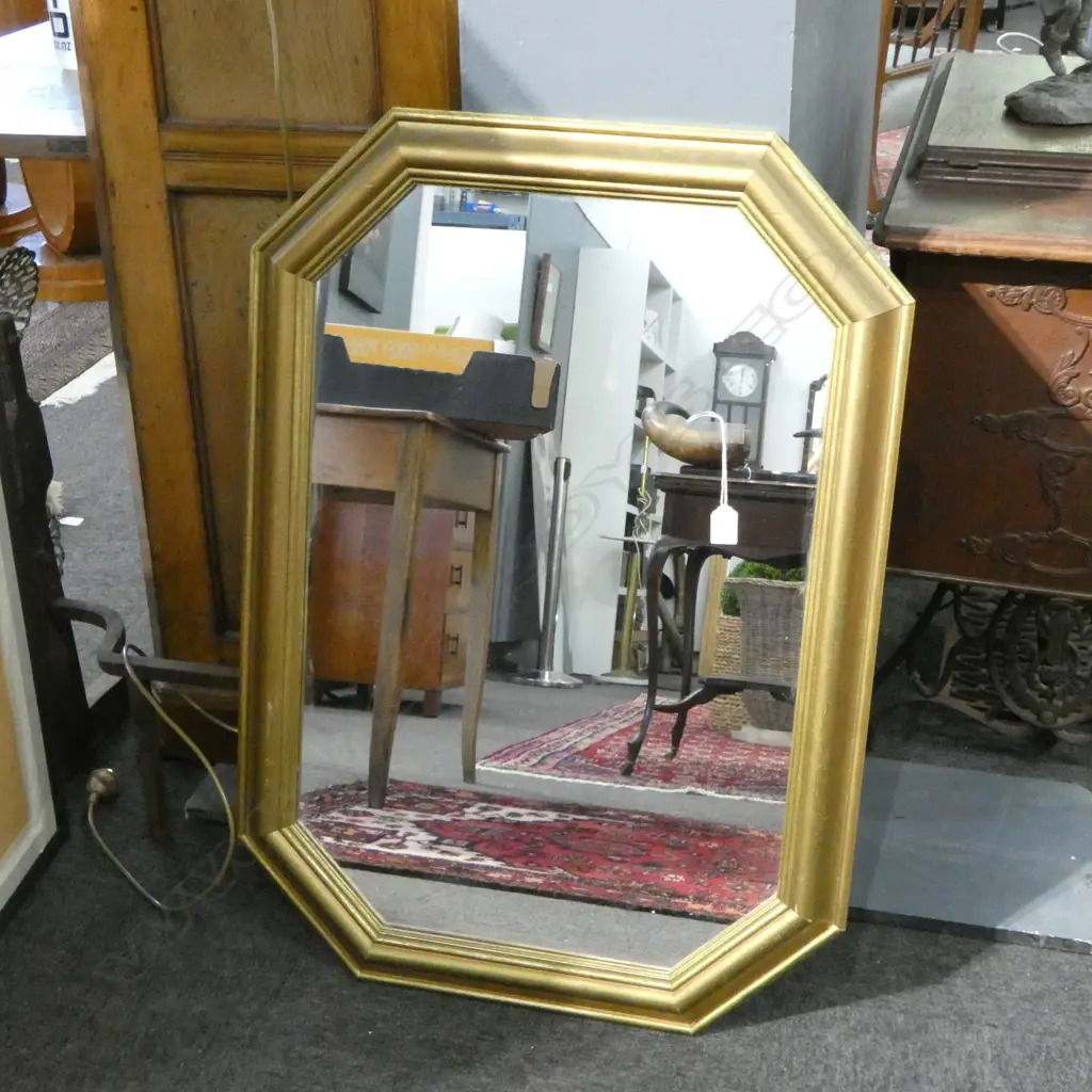 GOLD FRAMED MIRROR 890x635mm Image 1++