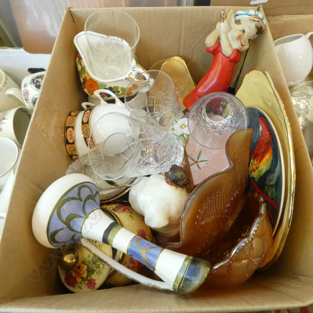 ASST. CERAMICS, CARNIVAL GLASS ETC Image 1++