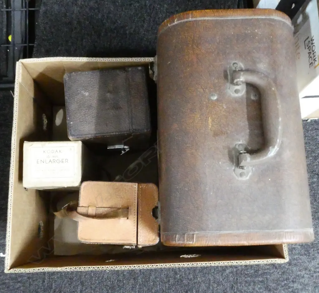 CASED AMPRO PRECISION PROJECTOR, CASED CINE PROJECTOR,  KODAK ENLARGER & OTHER CASED PROJECTOR Image 1++