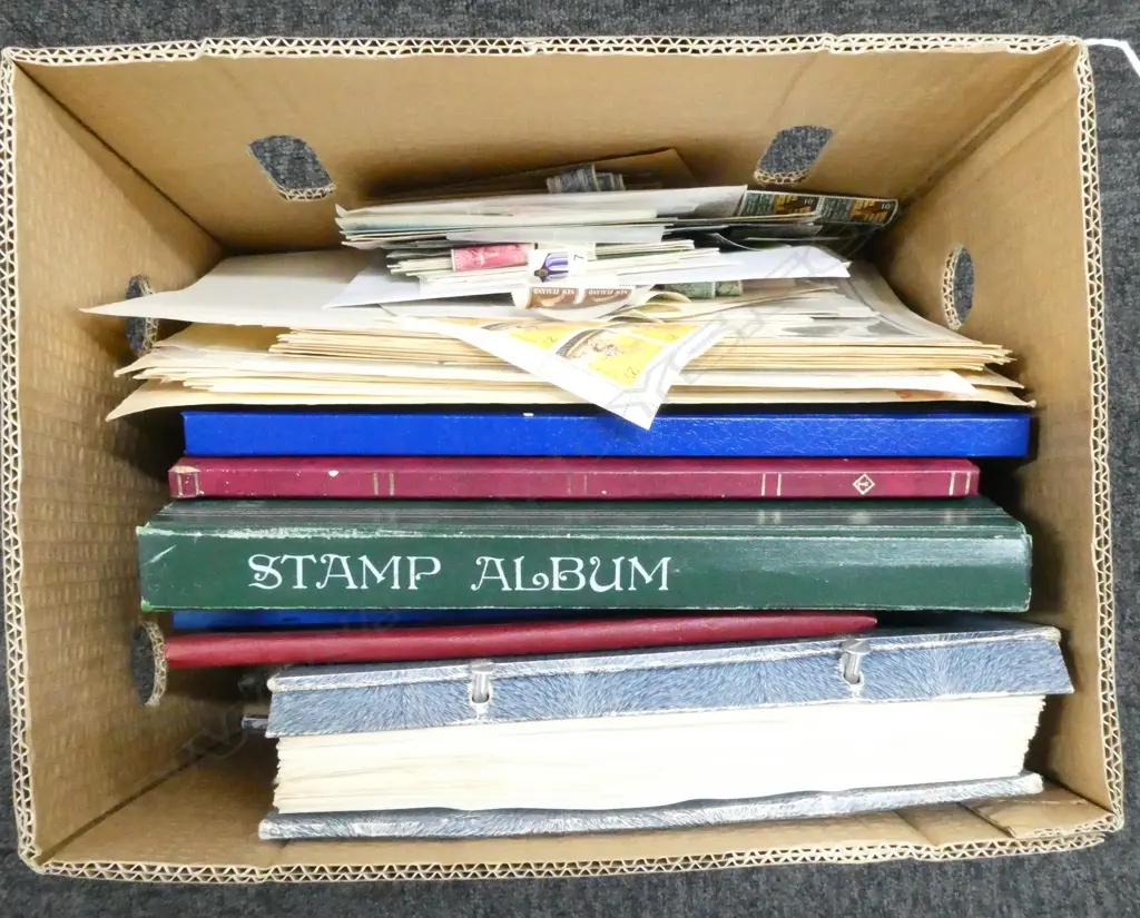 7 STAMP ALBUMS + ASST. LOOSE PAGES & FIRST DAY COVERS Image 1++