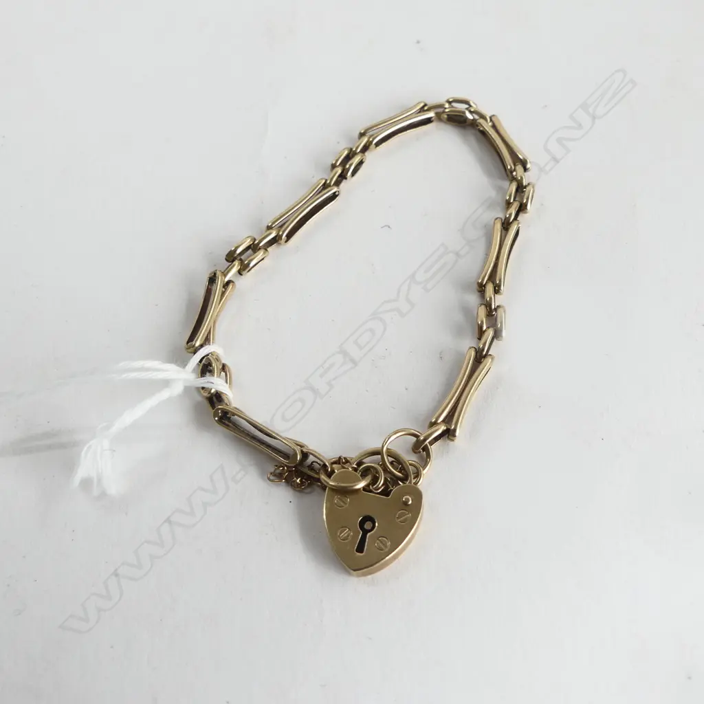 9CT GOLD GATE BRACELET 7.60gm Image 1++
