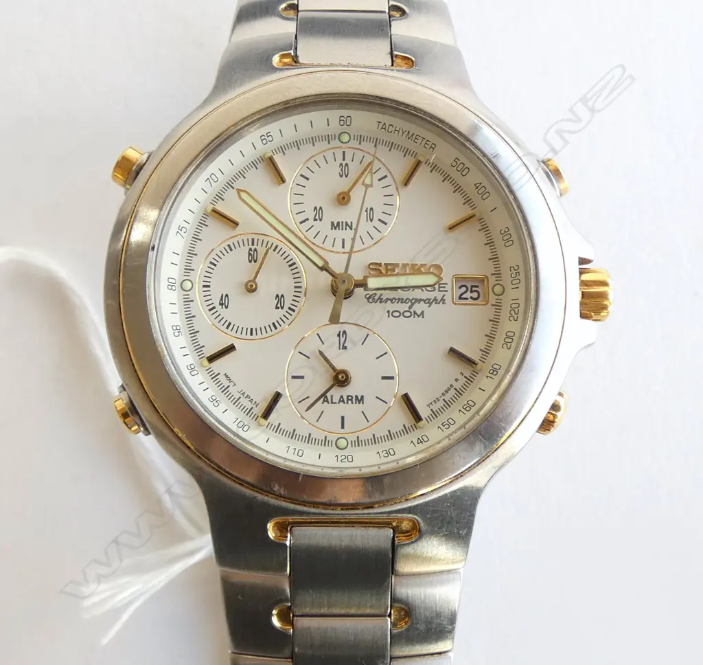 SEIKO PRESAGE CHRONOGRAPH WRIST WATCH + CERT Image 1++