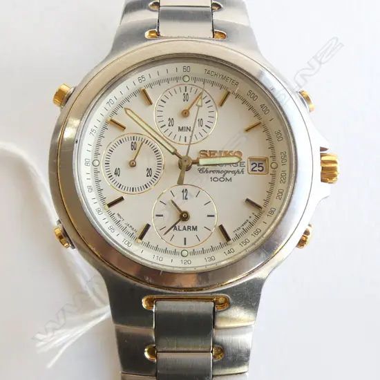 SEIKO PRESAGE CHRONOGRAPH WRIST WATCH + CERT