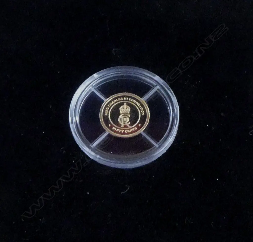 0.5grm 0.999 GOLD PROOF COIN, KING CHARLES III CORONATION 112/3000, BOXED Image 1++
