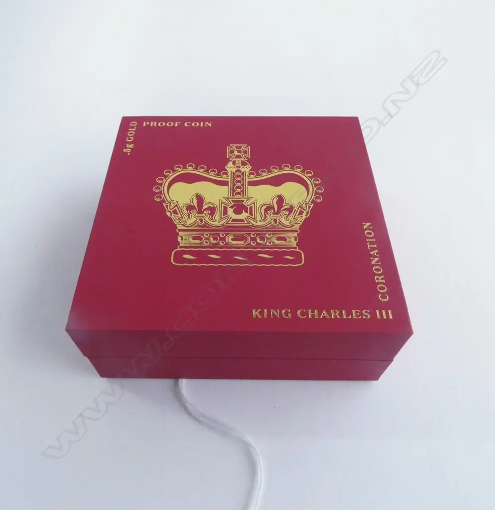 0.5grm 0.999 GOLD PROOF COIN, KING CHARLES III CORONATION 112/3000, BOXED Image 1++