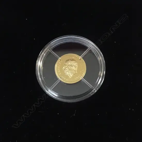 0.5grm 0.999 GOLD PROOF COIN, KING CHARLES III CORONATION 112/3000, BOXED