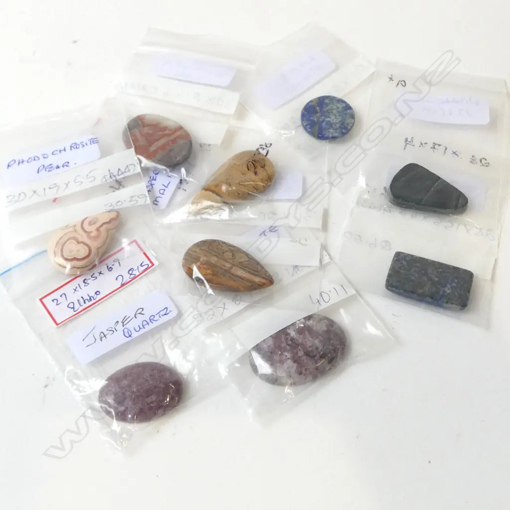 ASST. JASPER, LAPIS & ABALONE CABOCHONS Image 1++