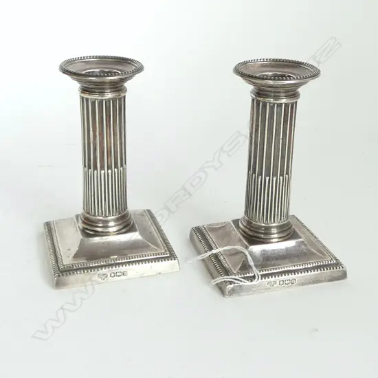 PR SILVER CANDLESTICKS, SHEFFIELD 1923, weighted total 532gm  (stamped Goldsmiths & Silversmiths Co.)