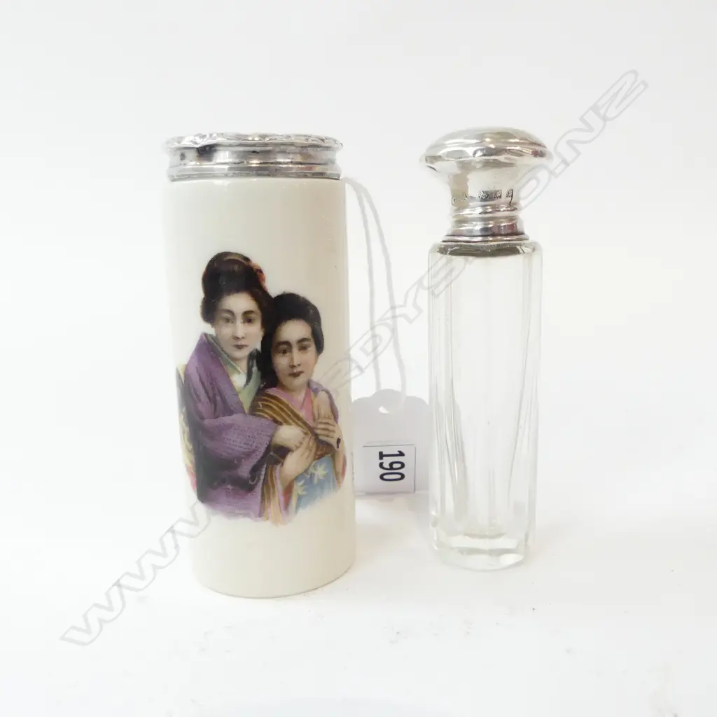 STG SILVER LIDDED PERFUME & VANITY JAR LONDON 1922 & BIRM’ 1909, H.72MM Image 1++