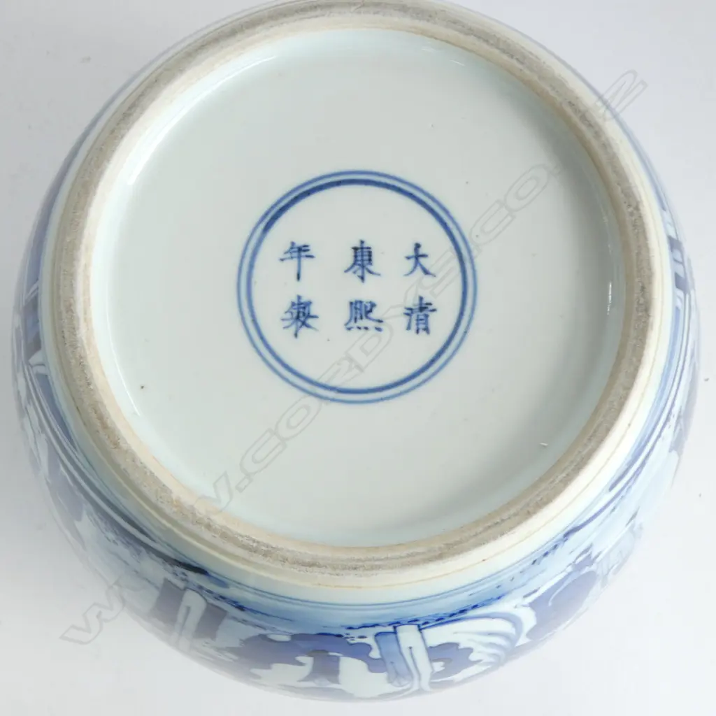 Qing Dynasty style Kangxi blue and white figures ginger jar Kangxi mark H.217mm no lid Image 1++