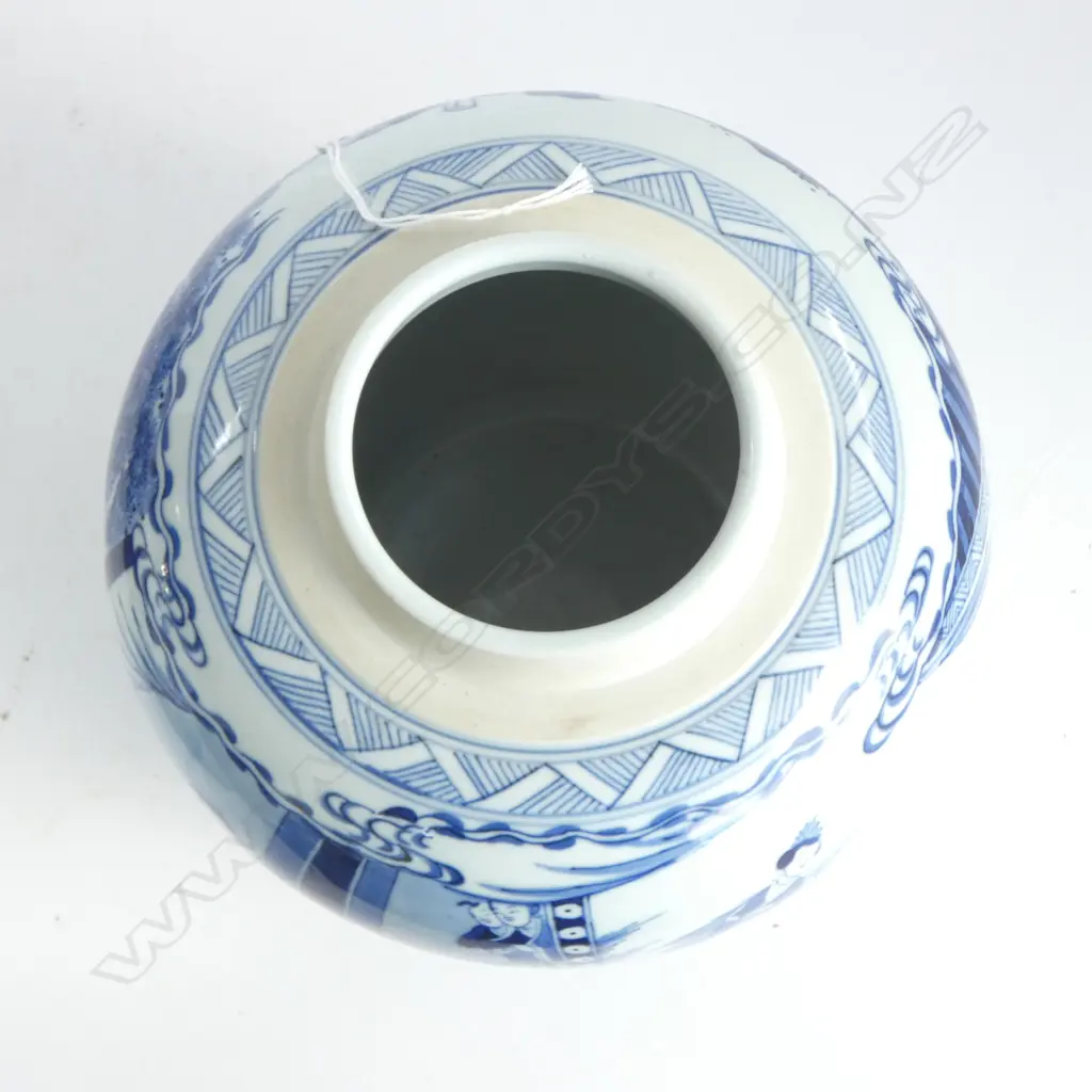 Qing Dynasty style Kangxi blue and white figures ginger jar Kangxi mark H.217mm no lid Image 1++