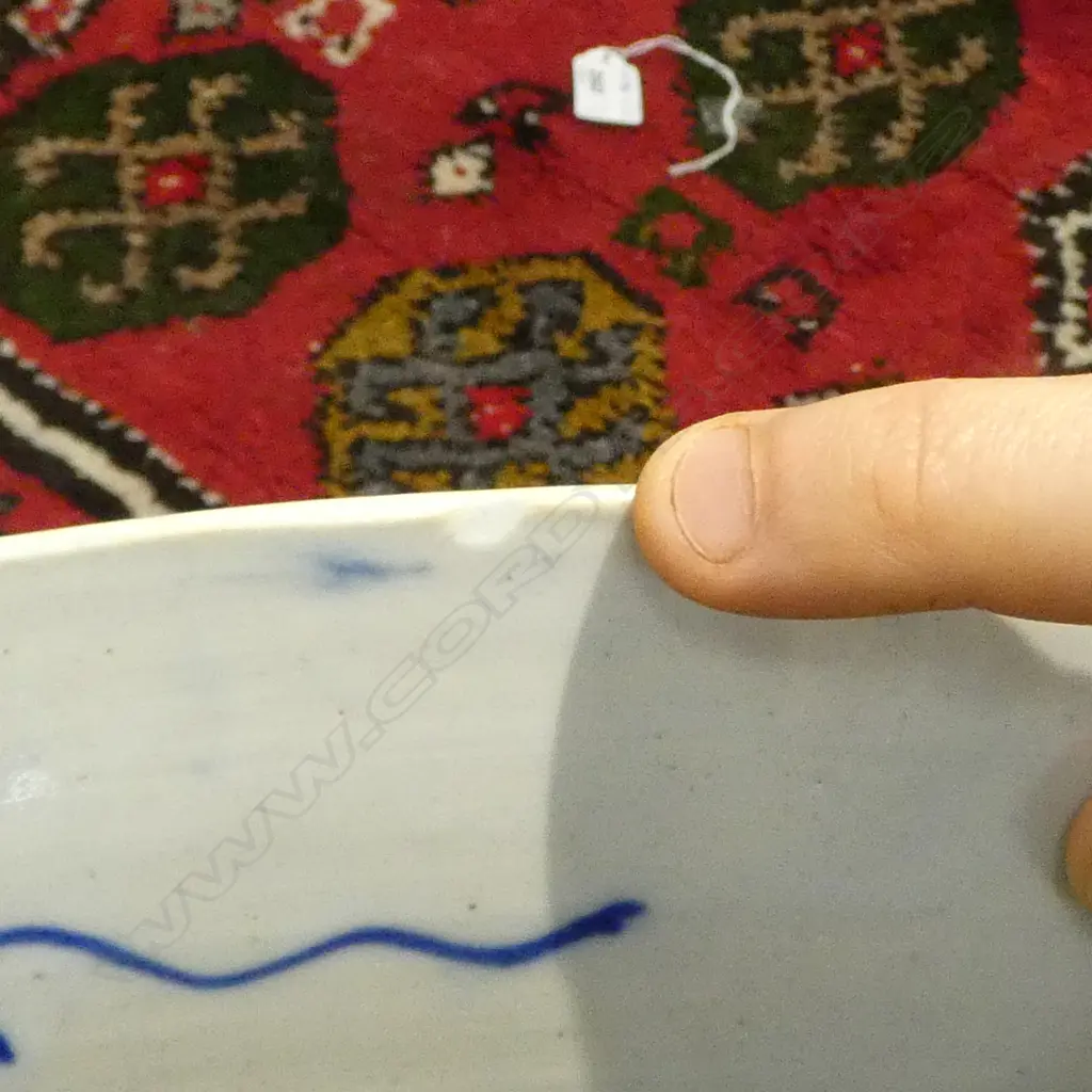 V. LGE VINTAGE JAPANESE BLUE & WHITE CHARGER 605mm dia Image 1++