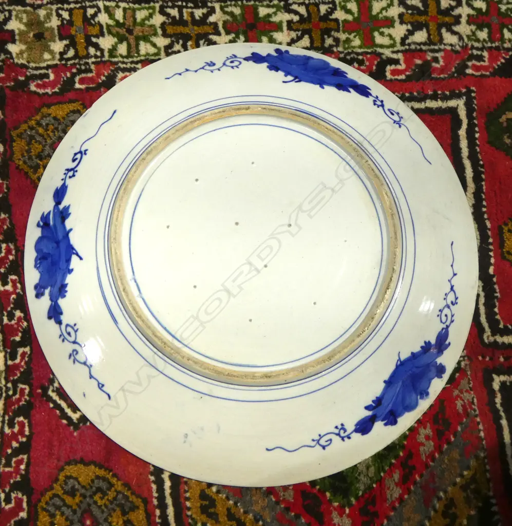 V. LGE VINTAGE JAPANESE BLUE & WHITE CHARGER 605mm dia Image 1++