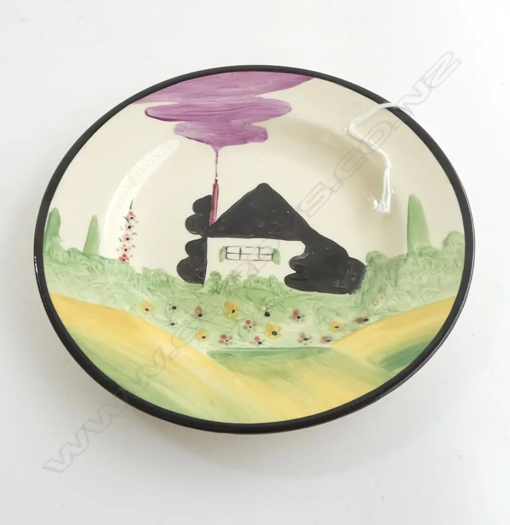 CLARICE CLIFF BIZARRE 'Tralee' PLATE Dia.160mm. Image 1++