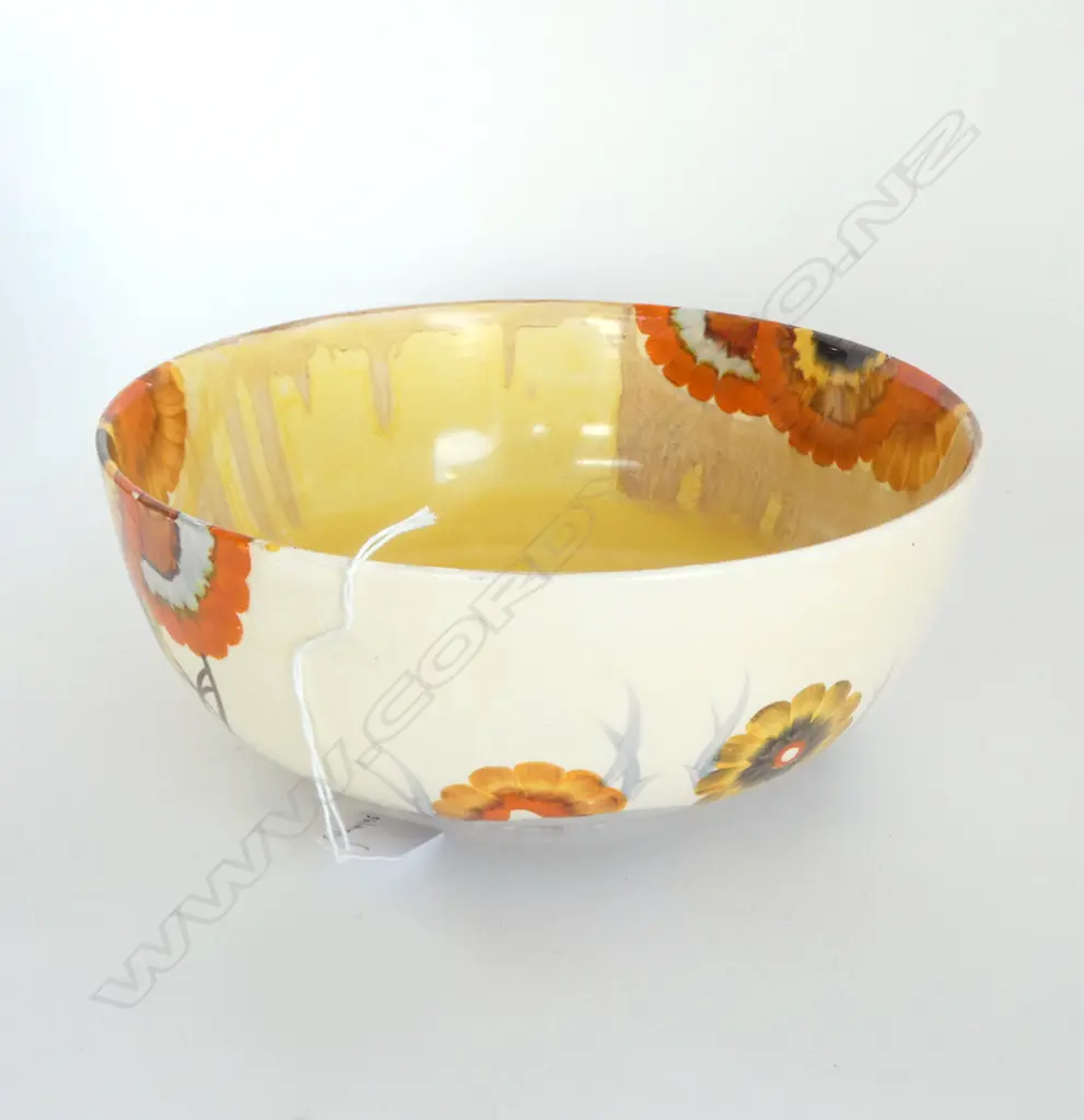 CLARICE CLIFF BIZARRE 'RODANTHE' pattern LARGE BOWL Dia.240mm Image 1++