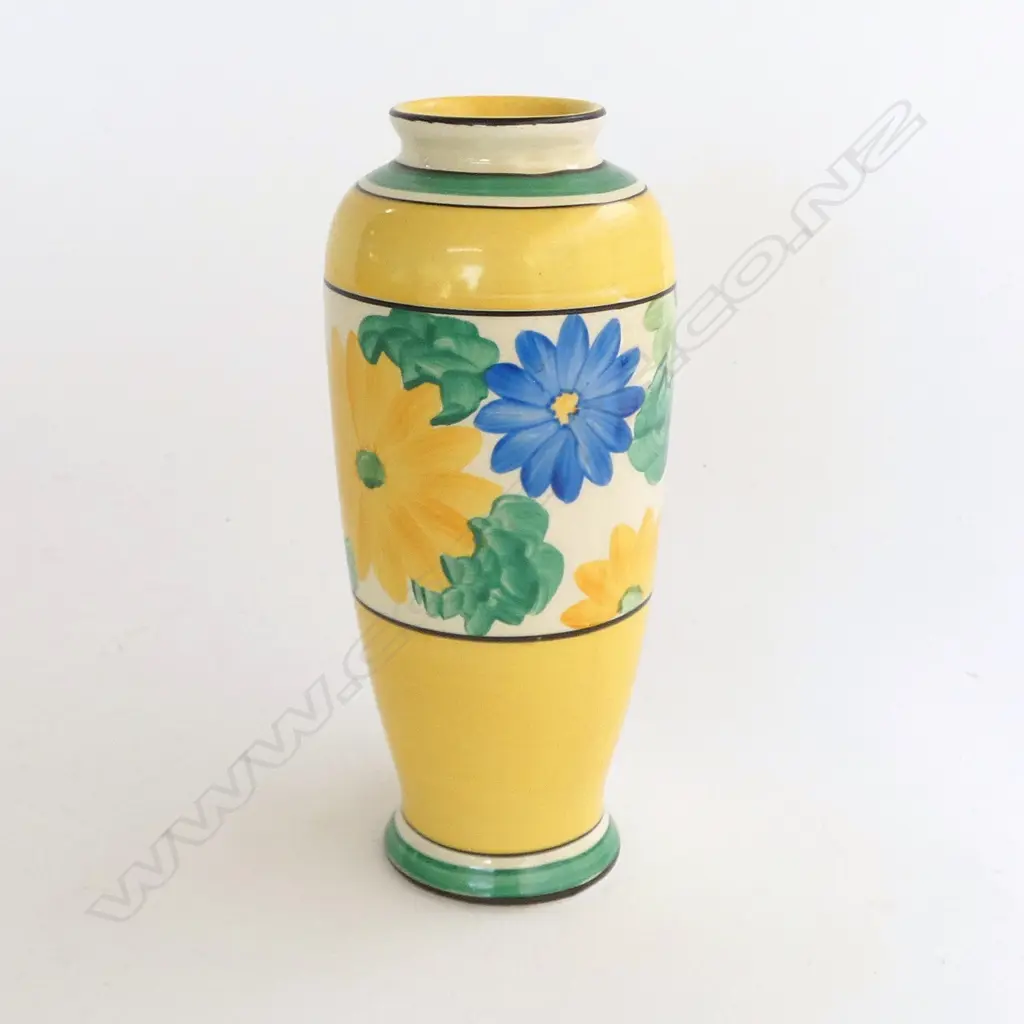 CLARICE CLIFF FLORAL 'SUNGAY' pattern VASE H.150mm Image 1++