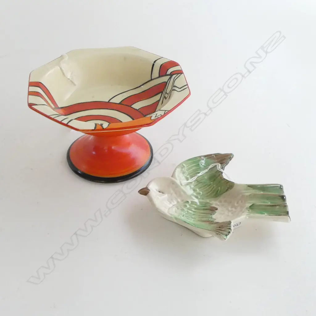 C/CLIFF SWALLOW DISH L130MM & UNMARKED SMALL COMPORT DIA140MM Image 1++