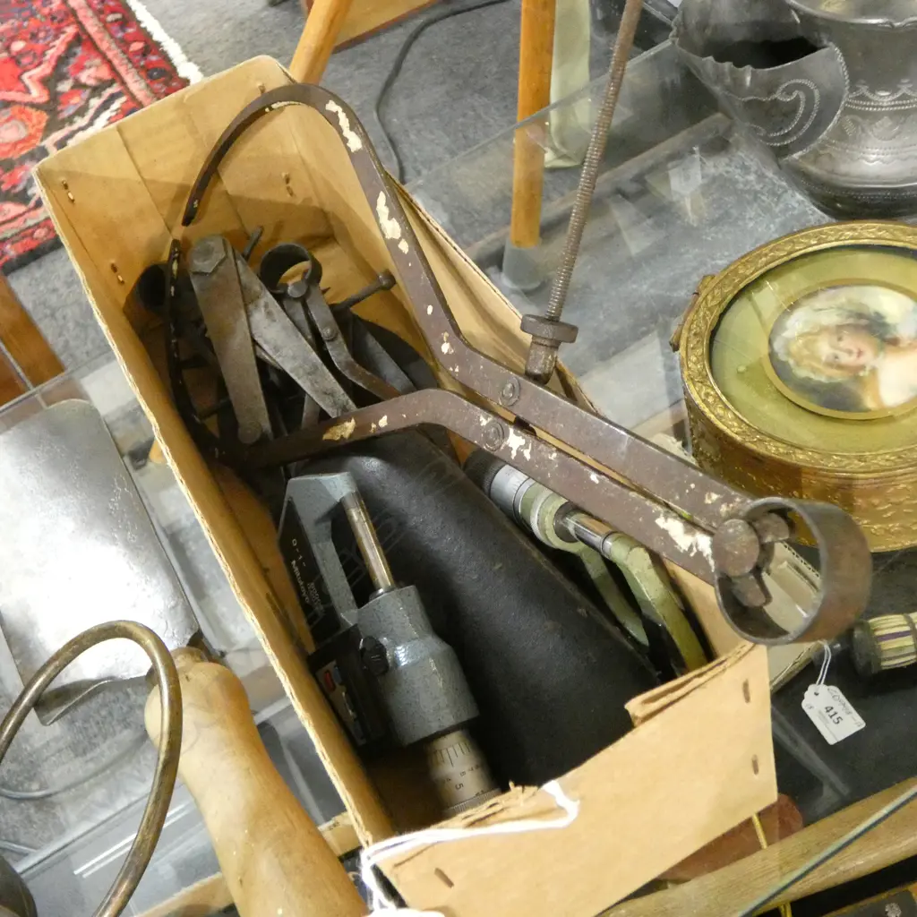  ASST VINTAGE CALLIPERS + MICROMETERS Image 1++