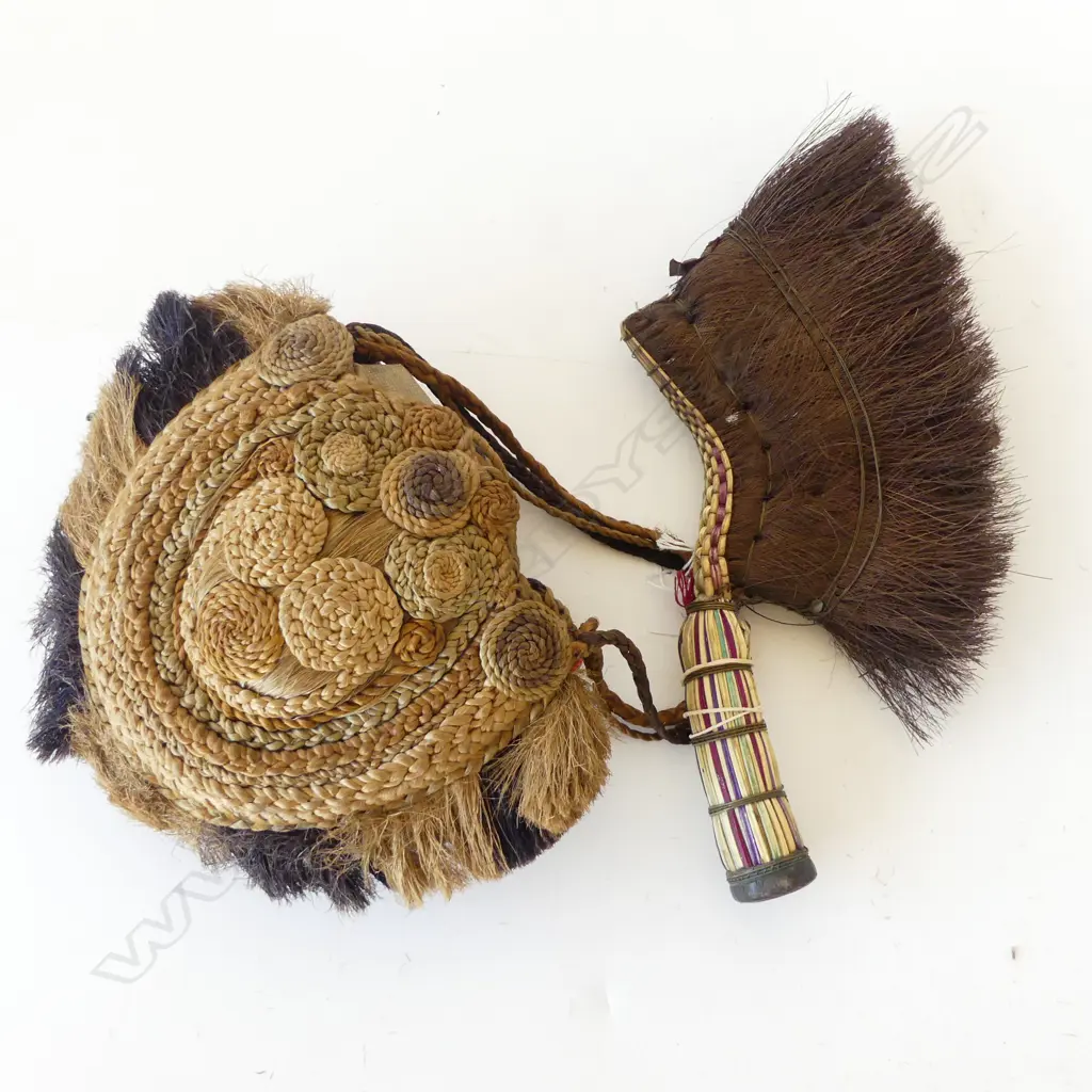 TRIBAL CORD & BRISH BAG + HAND BRUSH Image 1++