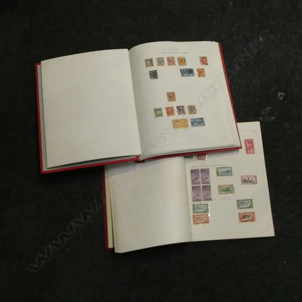 2 RED NZ STAMP ALBUMS Image 1++