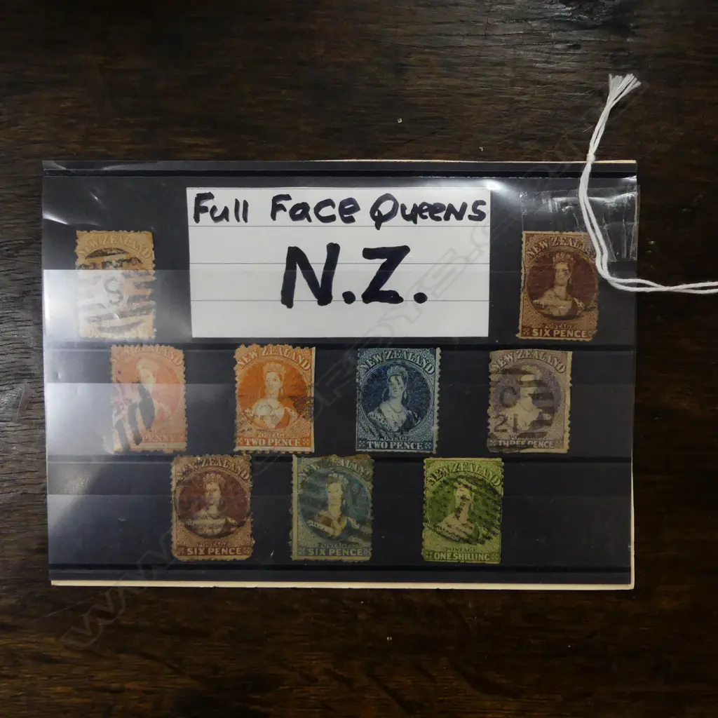 9 NZ FULL FACE QUEEN STAMPS Image 1++
