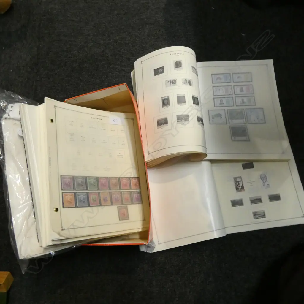 ASST. WORLD STAMPS; ALBUM PAGES ETC Image 1++
