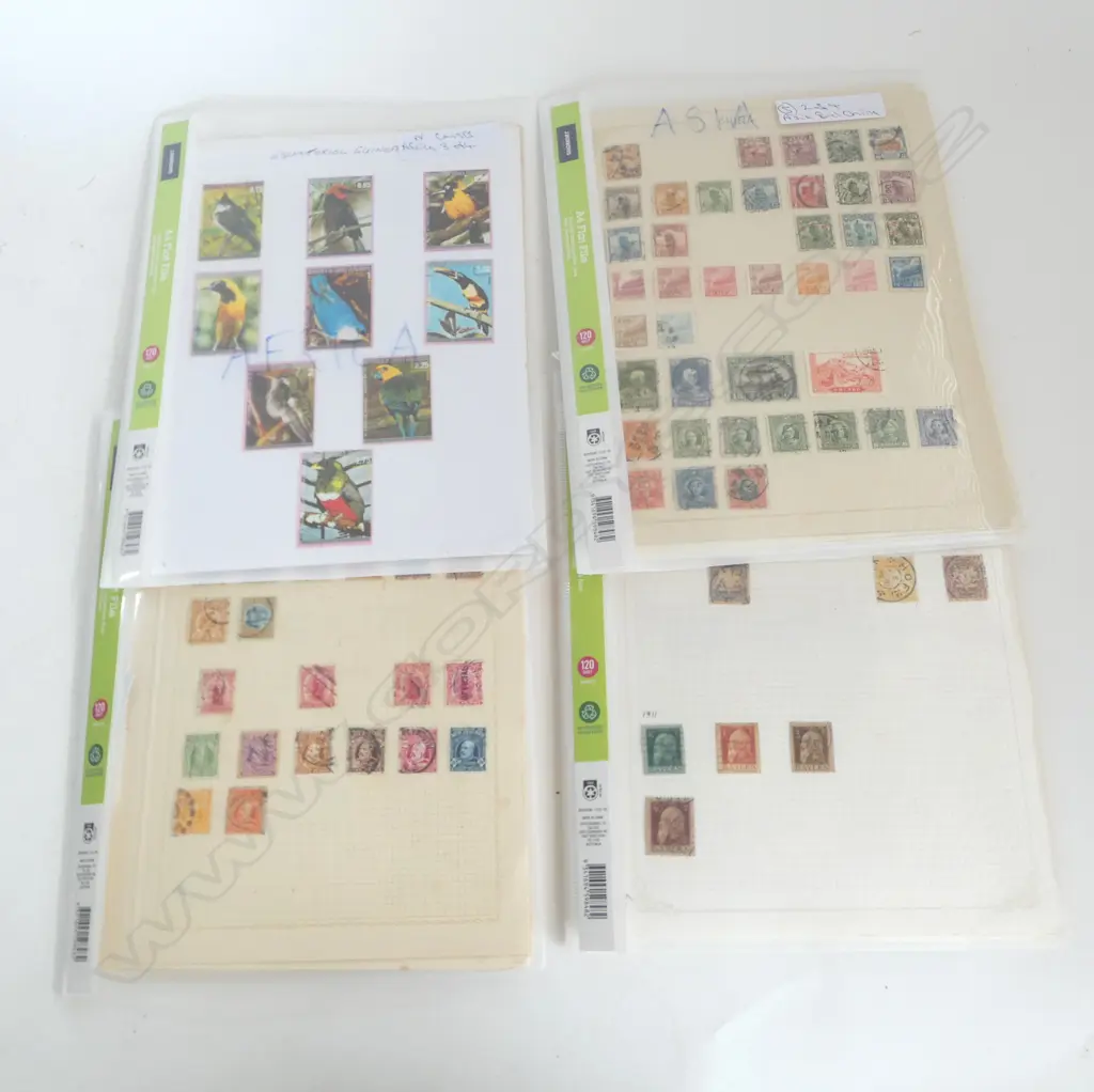 4 A4 FILES STAMPS; GERMANY, ASIA, AFRICA & NZ Image 1++