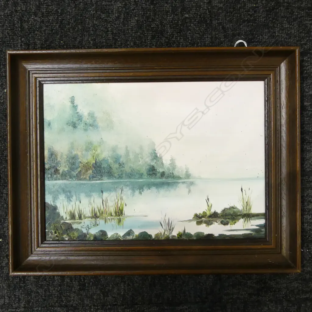 C M MILES 'MORNING MIST', OIL on BOARD, signed, 200 x 280mm Image 1++