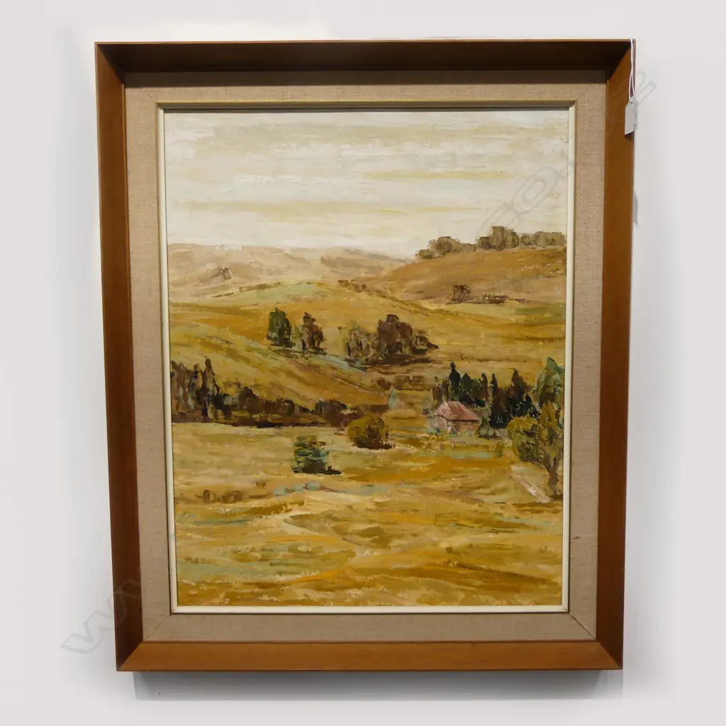 JUNE SHIEFF 'SUMMER LANDSCAPE SILVERDALE' OIL ON BOARD 1971 565x445mm Image 1++
