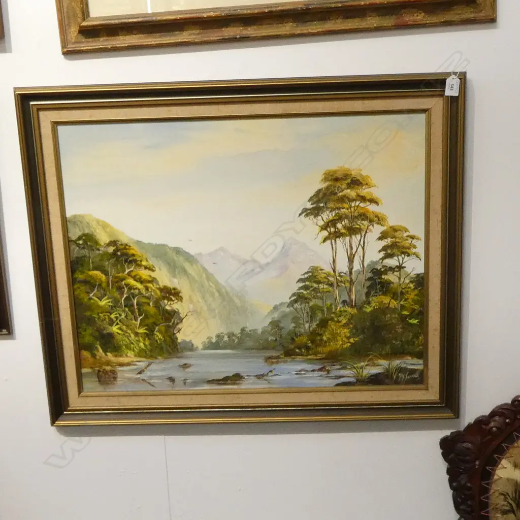 JOY EASTER 'LAKE MAPOURIKA' OIL ON BOARD 550x700mm Image 1++