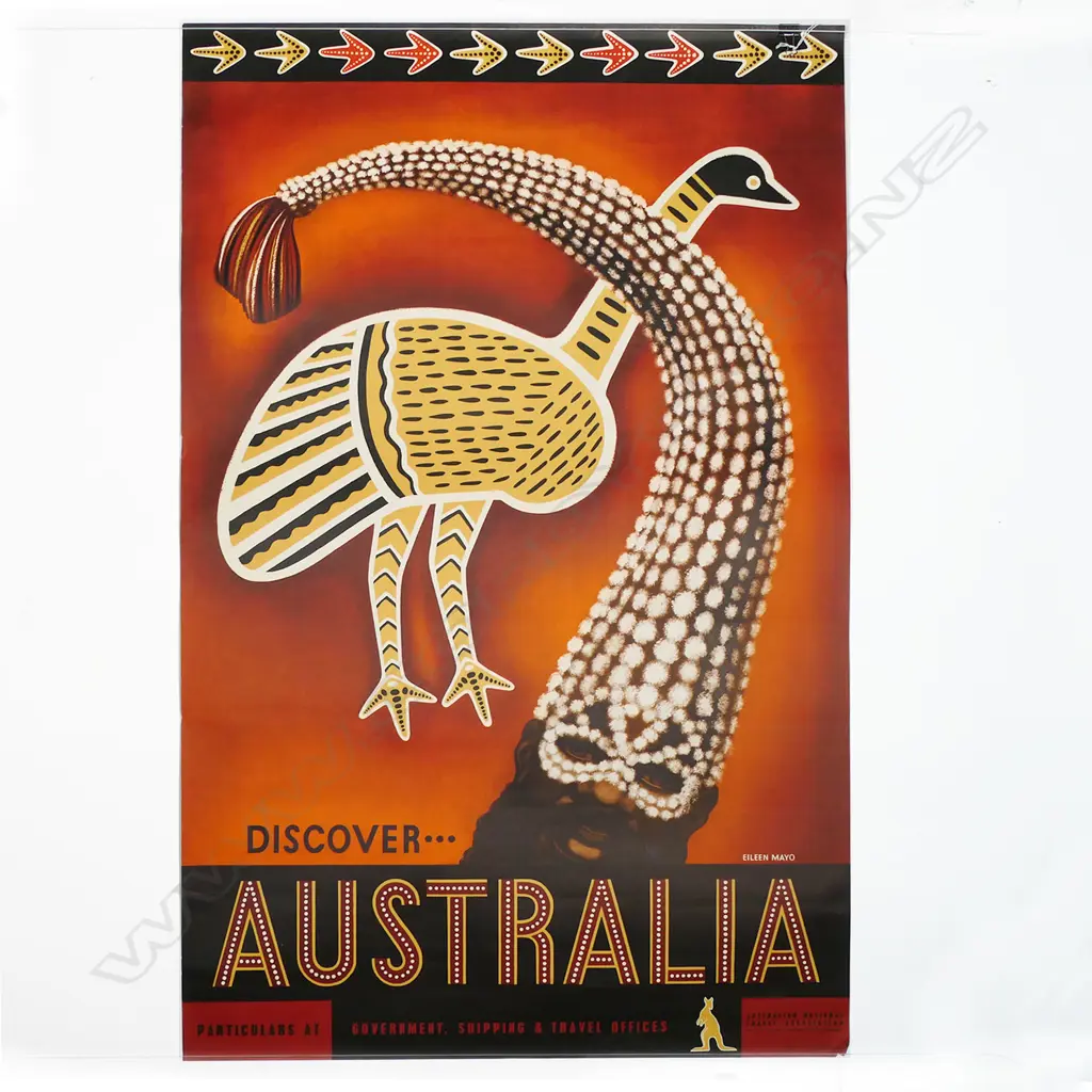 VINTAGE POSTER 'Discover... Australia' by Eileen Mayo (British/Australian/NZ, 1906-1994). Image 1++