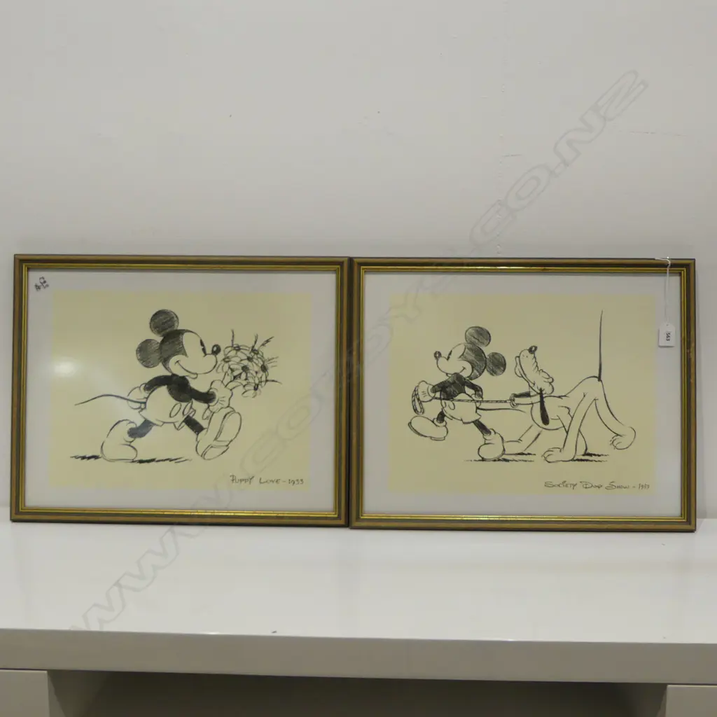 TWO MID-CENTURY DISNEY PRINTS 370x480mm Image 1++