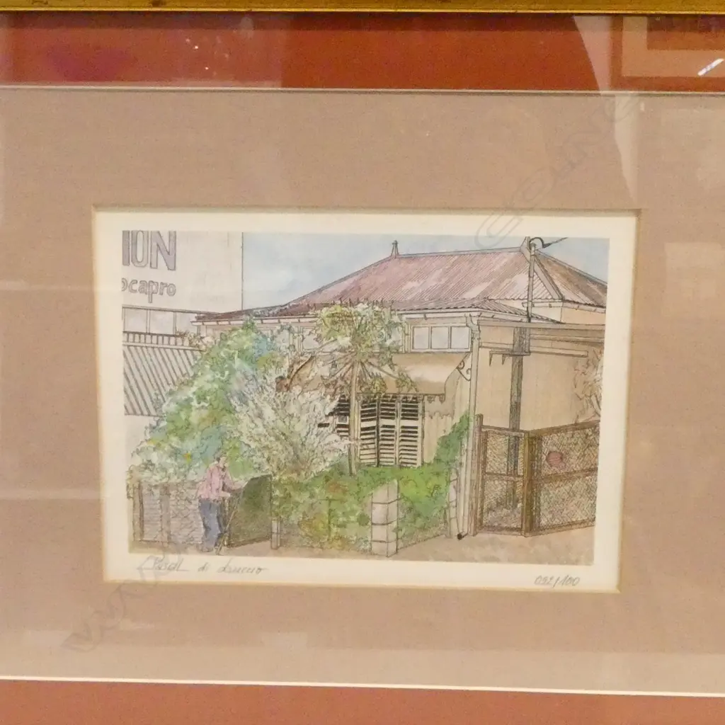 3 PASCAL DI LUCCIO PRINTS, FRENCH COLONIAL HOUSES NEW CALEDONIA, 160x220mm Image 1++