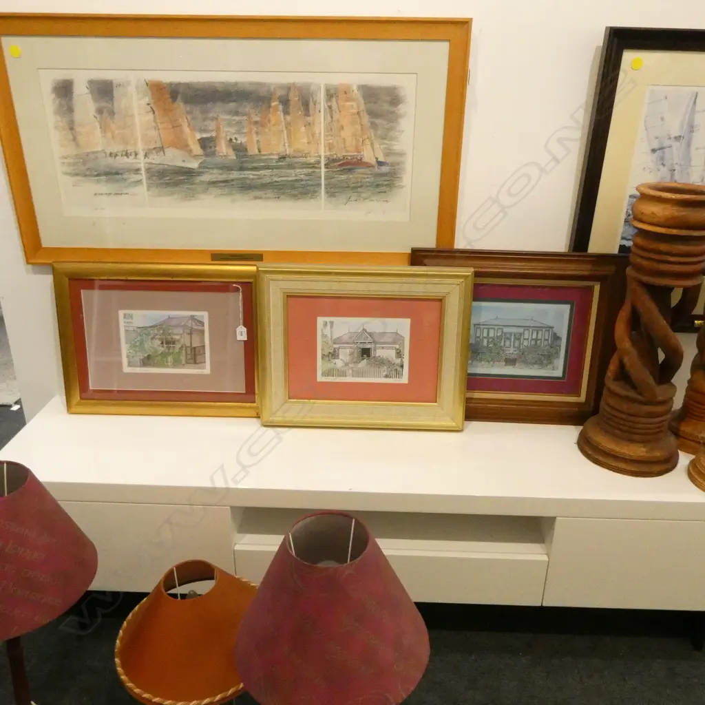 3 PASCAL DI LUCCIO PRINTS, FRENCH COLONIAL HOUSES NEW CALEDONIA, 160x220mm Image 1++
