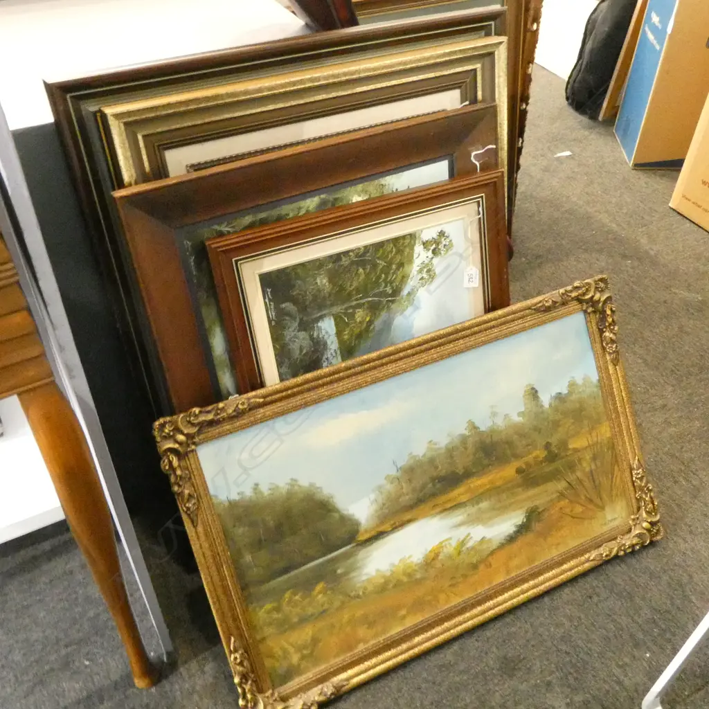 6 ASST. OIL ON BOARD LANDSCAPES Incl. N.Z. Image 1++