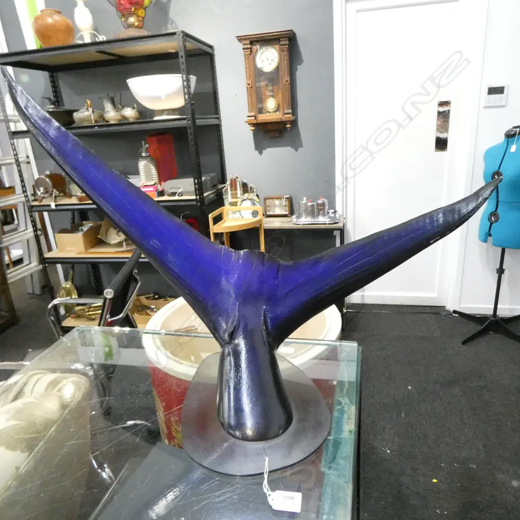PLASTER BLUE MARLIN TAIL DISPLAY W850MM Image 1++