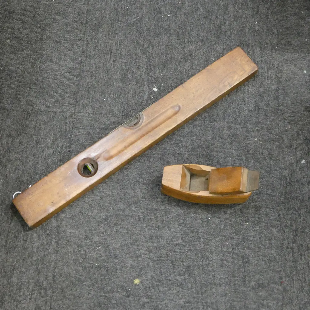 STANLEY WOODEN LEVEL L.660mm + PLANE Image 1++