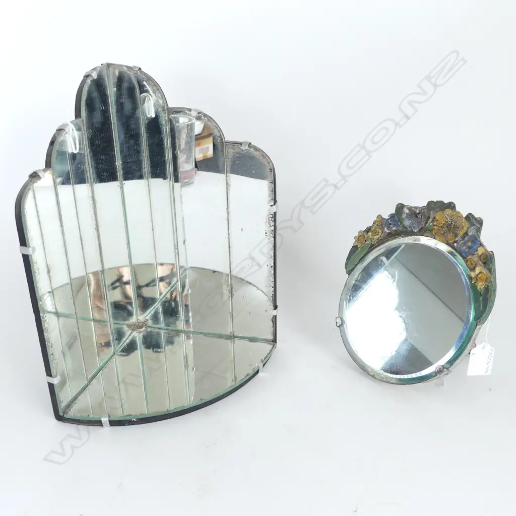 TWO SMALL VINTAGE MIRRORS (faulted) Image 1++
