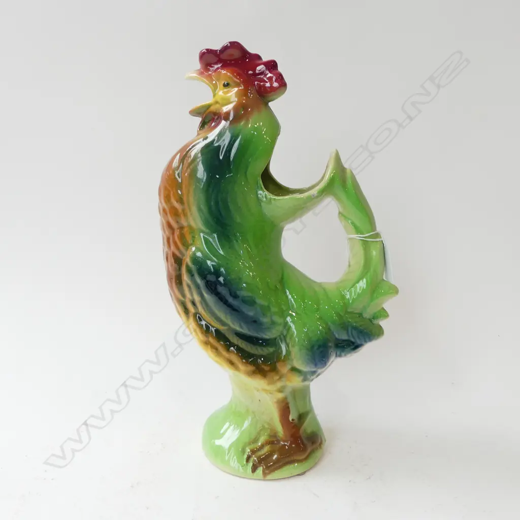 VINTAGE PORCELAIN ROOSTER JUG H.340mm Image 1++