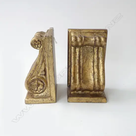 PR GILT BOOKENDS & 'PARIS' STYLE CLOCK