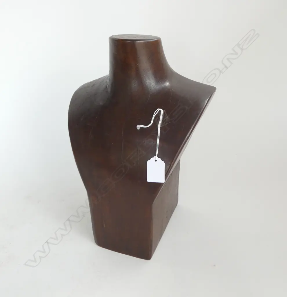 HARDWOOD JEWELLERY NECKLACE DISPLAY TORSO H.320mm Image 1++