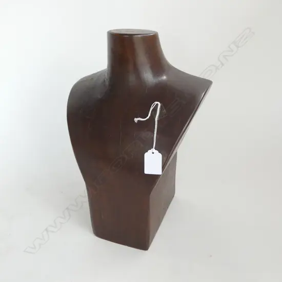 HARDWOOD JEWELLERY NECKLACE DISPLAY TORSO H.320mm